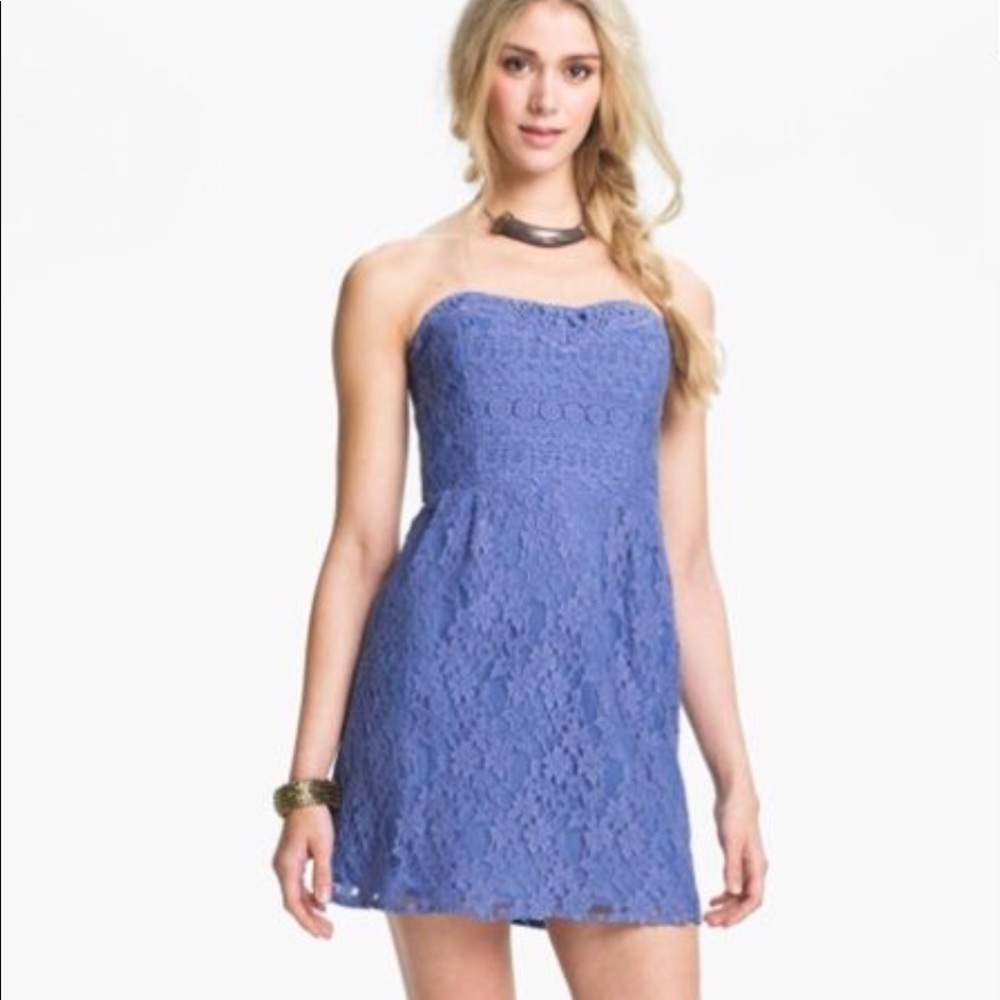 Free People periwinkle Crochet Dress